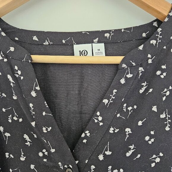 Tentree Tencel Floral Shirt Dress - Size Medium - Picture 5 of 8
